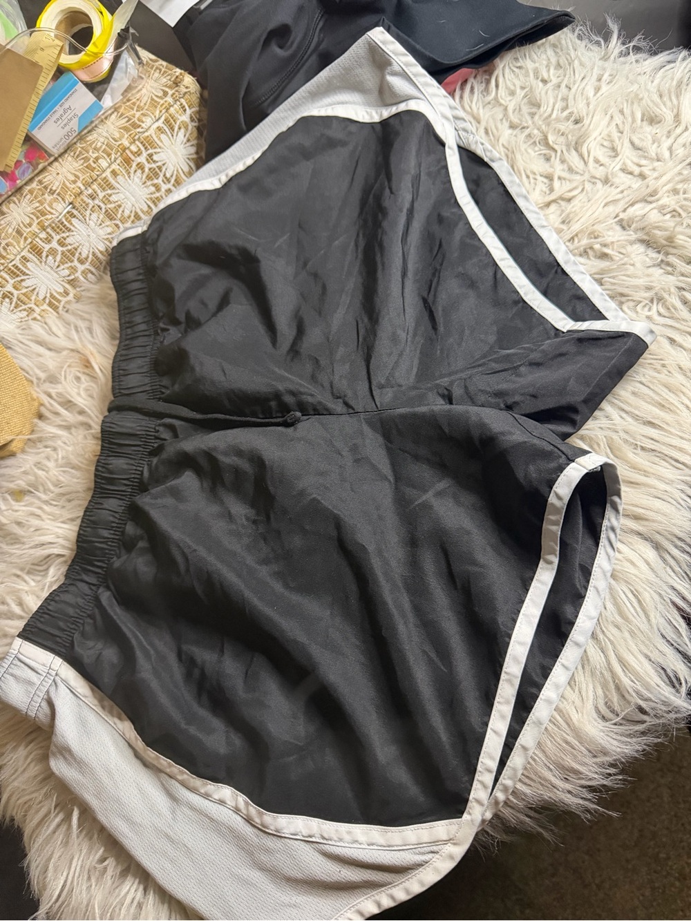 Athletic Works Black Shorts with White Trim